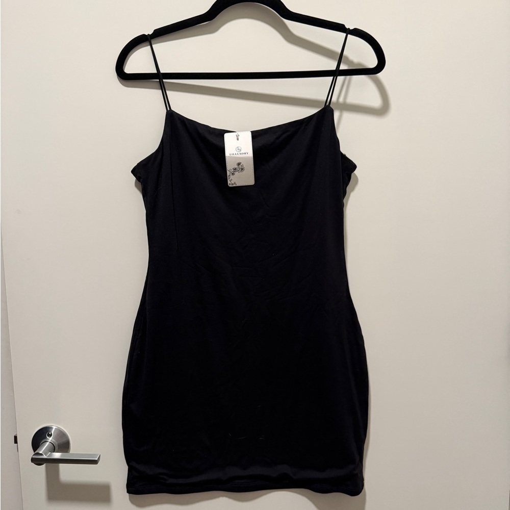 Black Slip Cami Dress